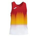 Joma Elite T-Shirt de Running sans Manches. Homme, Rouge/Blanc, M