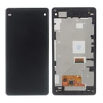 Sony Xperia Z1 Compact OEM LCD-skärm och digitizer-montering - Svart