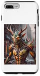 Coque pour iPhone 7 Plus/8 Plus monstre en colère moitié homme moitié cerf scarype scène horreur effrayant