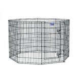 MidWest Homes for Pets 550-42 Cage d'exercice et parc pour chien sans porte ; 60,96 cm x 106,68 cm ; Revêtement de finition noir