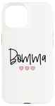 Coque pour iPhone 15 Bomma Pink Hearts Flammish Grandma Grandmother Simple Bomma