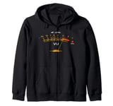 Volume VU Meter Vintage Audio Engineer Recording Studio Zip Hoodie