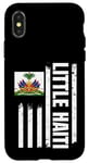 Coque pour iPhone X/XS Little Haiti America Drapeau américain haïtien patrimoine haïtien