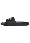 adidas Mixte Adilette Shower Slides, Core Black / Cloud White, 47 1/3