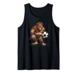 Neanderthal Soccer Player costume for ice age Soccer Lovers Tank Top