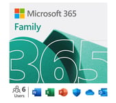 MICROSOFT 365 Family - 12 months (automatic renewal) for 6 users  3 Extra Months