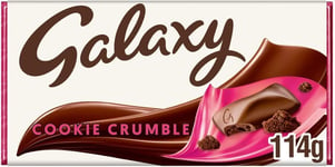 New Galaxy Cookie Crumble Chocolate Bar For Sharing 114g Mars Galax High Qualit