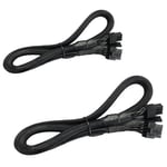 1X(2 Pack 8 PIN TO 8 Pin (6+2) PCIE VGA Supply Cable Flex for EVGA1015