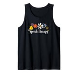 Floral Artwork Art, Speech Therapy Saying Flowers Tank Top