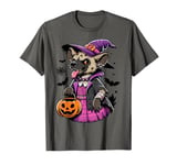 Scary Halloween Hyena Witch Hat Costume Spooky Season T-Shirt