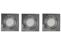 Spot LED Light plafond Spot Crist aldream 56 Downlight carré 3 x GU10 SP Chrome de 2305328