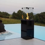 Chauffage extérieur Gaz Patio Mini de verre noir contrôle manuel 8,2 kW