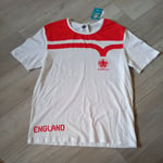 Official UEFA Euro 2020 England White Short Sleeve Football Men's T-Shirt Size M