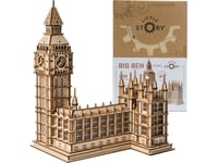 3D Big Ben-Pussel I Trä