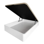 amuéblate online Canapé inclinable en Bois Super renforcé avec Grande capacité, Coins arrondis, Blanc, 150 x 190