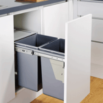 2 Compartment Cupboard Bin 40L