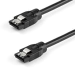 StarTech 0.6 m Round SATA Cable - Latching Connectors - 6Gbs SATA Cable - SATA-kabel - 60 cm