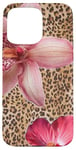 iPhone 15 Pro Max Pink Flowers On Cheetah Y2K Leopard Summer Print Case