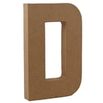 Country Love Crafts 8.25-inch/ 20.5cm 3D Letter D Papier Mache, Beige