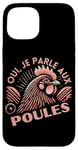 Coque pour iPhone 15 Humour Poule Jardin Poules