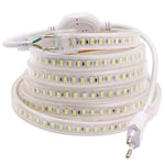 DUVERT Ruban LED, Bande LED, Bandeau LED, Lumineux Bandeau Led 220V AC 2835 IP68 étanche 144Leds/m 900LM, LED Strip Light Lumineux Bandeau (Blanc chaud, 6m)