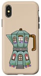 iPhone X/XS Creative Cozy Coffee House Cafe, Stovetop Espresso Maker Case