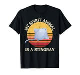 Vintage My Spirit Animal Is a Stingray Lover Retro Stingray T-Shirt