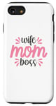 Coque pour iPhone SE (2020) / 7 / 8 Moms the Boss – Cadeau mignon pour la fête des mères