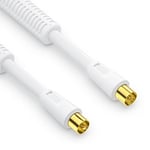 conecto 5 m TV Aerial Cable Coaxial Cable IEC Plug/IEC Female White