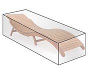 WOLTU Housse de Protection Bains de Soleil Housse de Chaises de Jardin, Couverture de Meubles de Jardin, 218x77x55cm, Bâche Anti-UV Imperméable, Indéchirable, Résistance au Froid, Transparent