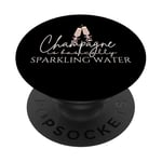 Champagne Is Basically Sparkling Water Pink Coquette Bows PopSockets Adhesive PopGrip