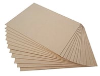 Lot de 10 feuilles vierges en MDF de 3 mm d'épaisseur, format A5, A4 et A3, sans danger pour le laser et la pryographie (A3 (420 x 297 mm)