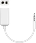 Earphone Splitter for iPod iPad MP3 Player 3.5mm Jack to Two Sockets Small 8cm