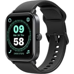 SMARTY2.0 - Smartwatch SW038A - Couleur Noir - Assistant Vocal Alexa Intégré, Appels Bluetooth, 14 Modes Sports, Écran 1,8" - Bracelet Silicone - Dimensions 46,5 x 40,5 x 13 mm, Noir, Standard,