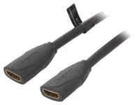 Cable HDMI 2.0 femelle des deux cotes 4K 3D UHD 0.5m - Noir