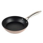 Salter BW07842C Forged Aluminium Metallic Non-Stick Frying Pan, 20 cm, Scratch & Corrosion Resistant Coating, Suitable for All Hob Types, Metal Utensil & Dishwasher Safe, Champagne, 10 Year Guarantee