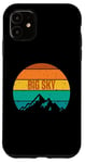 iPhone 11 Big Sky Montana Retro Vintage Sunset Mountains Case