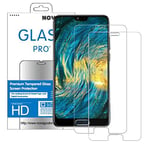 NOVAGO Compatible avec Huawei P20 Pro Pack de 2 Films 3D incurvé en Verre trempé Protection écran Ultra résistant Anti Explosion de l'écran Couvre la totalité de l'écran (x2, Transparent 3D)