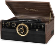 Victrola Empire 6-In-1 Bluetooth Turntable Music Centre, Mahogany