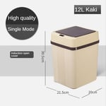 1 PCS 12L  Sensor Can Garbage Bin Automatic Induction Waste Bins with Lid A H7X5