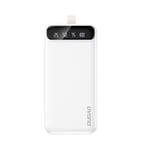 Dudao Powerbank 30000mAh - USB-A & USB-C - LCD Display - Hvid