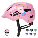 KORIMEFA Casque de vélo réglable pour Enfants de 2 à 8 Ans (Fleur, S)