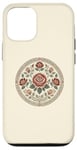 Coque pour iPhone 12/12 Pro Rose florale botanique, style bohème minimaliste, roses d'amour