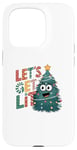 iPhone 15 Pro Let's Lit Funny Cute Green Christmas Tree Lights Case