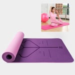 Yoga Mats, Two-color TPE Environmentally-friendly Non-slip Fitness Mats, Such As Pilates And Gymnastic Push-ups Exercise Mats 183 X 61 X 0.6 Cm ANJT