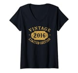 Womens 8 years old 8th Birthday Anniversary Best Limited 2016 V-Neck T-Shirt