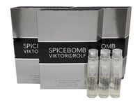 3x Viktor & Rolf SPICEBOMB Eau De Toilette (3x 1.2ml Sample Spray)  Mens EDT