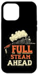 iPhone 12 Pro Max Cool Railroad with Full Steam Ahead Saying Costume Case