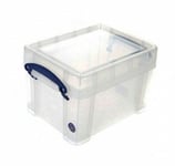 Really Useful 3 Litre Box With Lid Clear  - CD DVD storage