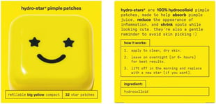 Starface World Hydro-Stars, Hydrocolloid Pimple Patches, Absorb Fluid and Reduc